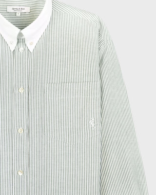 SRC Oversized Oxford Shirt - Forest striped