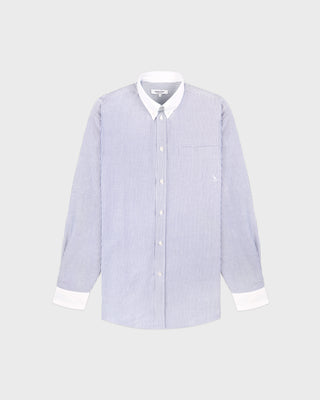 SRC Oversized Oxford Shirt - Navy Stripe