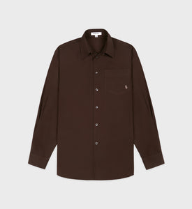 SRC Oversized Shirt - Chocolate/White