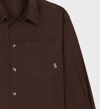 SRC Oversized Shirt - Chocolate/White