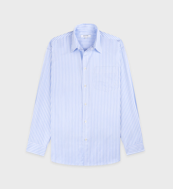 SRC Oversized Shirt - Light Blue Striped