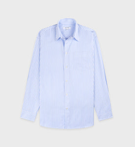 SRC Oversized Shirt - Light Blue Striped