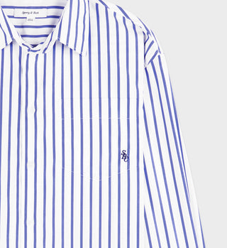 SRC Oversized Shirt - Navy Striped