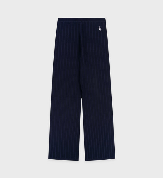 SRC Ribbed Trousers - Navy/White