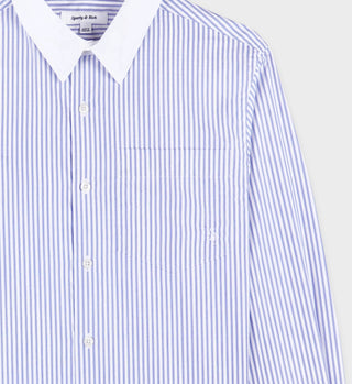 SRC Shirt - White/Blue Striped