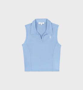 SRC Sports Polo Vest - Sky Blue/White