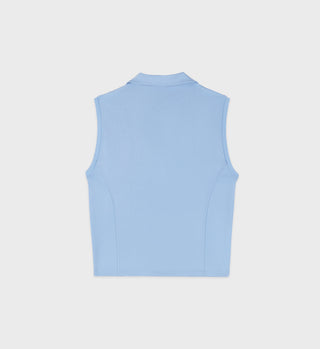 SRC Sports Polo Vest - Sky Blue/White