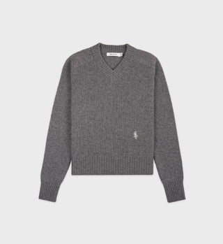 SRC V-Neck Cashmere Sweater - Dark Gray