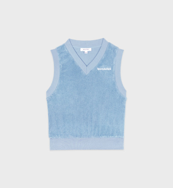 SRC Terry Vest - Sky Blue/White