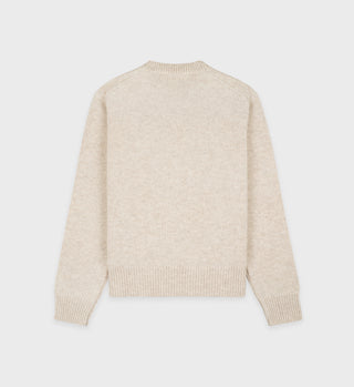 SRC Wool Crewneck - Cream/White