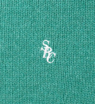 SRC Wool Crewneck - Spring Green/White