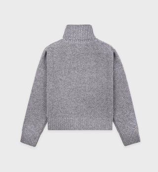 SRC Wool Turtleneck - Gray/White