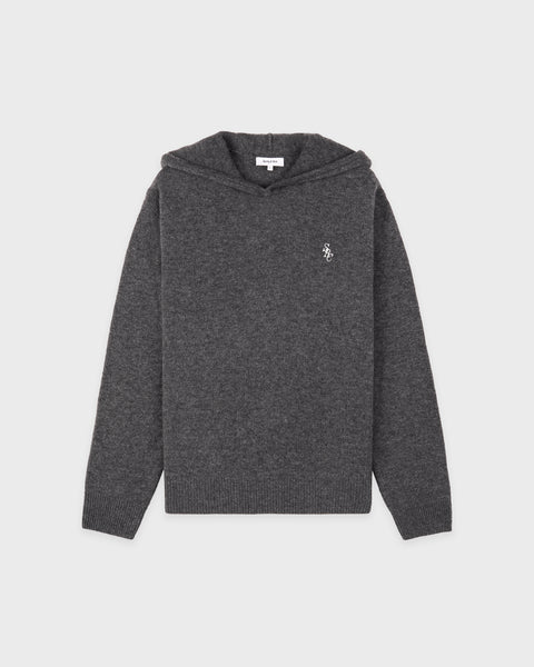 SRC Cashmere Hoodie Men - Light Grey/White