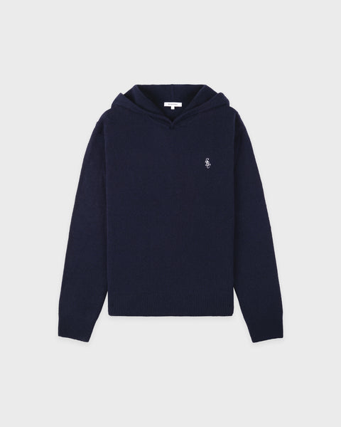 SRC Cashmere Hoodie Men - Navy/White