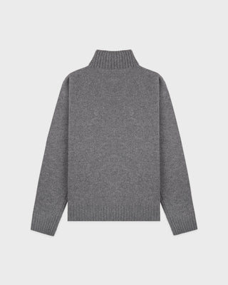 SRC Wool Turtleneck - Light Grey/Navy