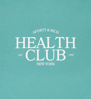 SR Health Club Crewneck - Faded Teal/White