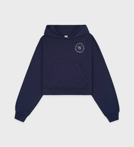 SRHWC Cropped Hoodie - Navy/White