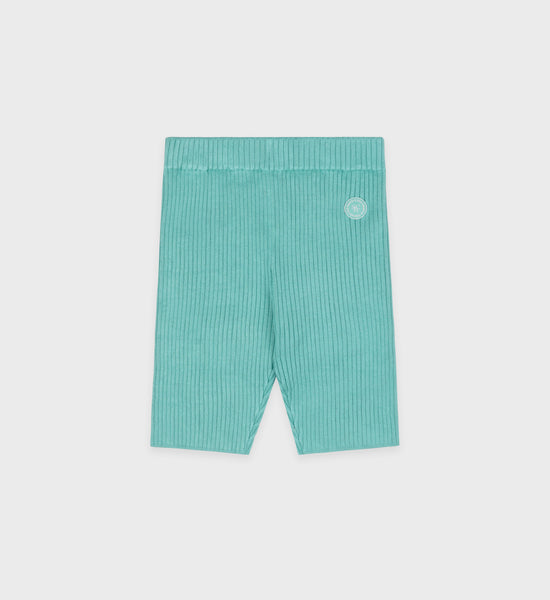 SRHWC Ribbed Biker Short - Aquamarine