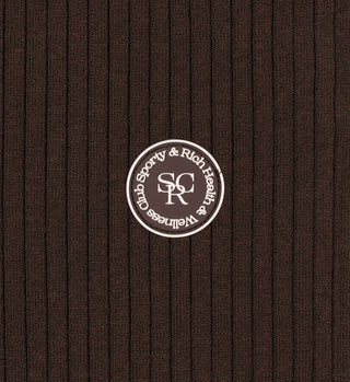 SRHWC Ribbed Cardigan - Chocolate