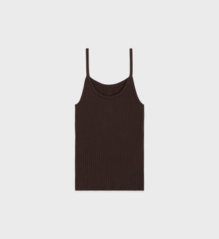 SRHWC Ribbed Tank - Chocolate