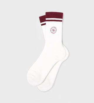 SRHWC Socks - White/Merlot