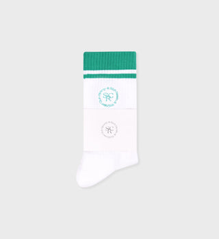 SRHWC SOCKS WHITE SPRING GREEN 2