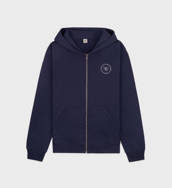 SRHWC Zipped Hoodie - Navy/White