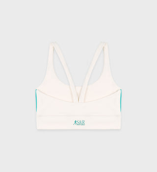 SR Runner Active Bra - Cream/Spring Green