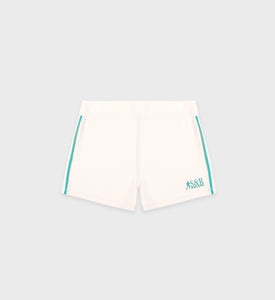 SR Runner Active Short - Cream/Spring Green