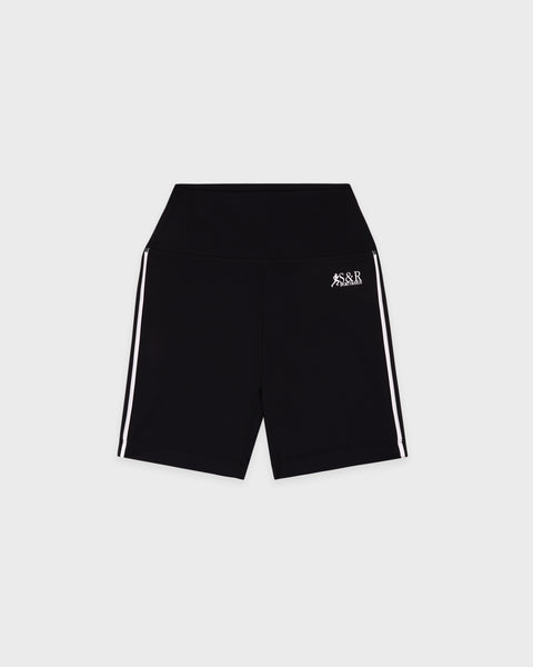 SR Runner Biker Short - Black/White