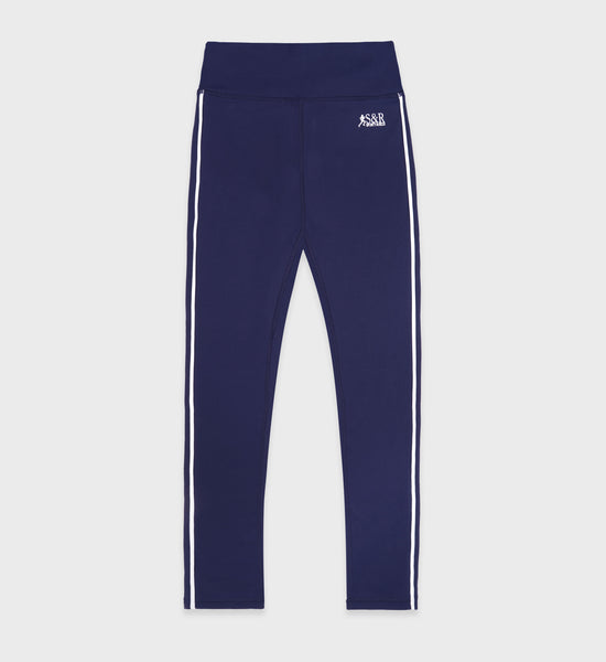 SR Runner Legging - Navy/White