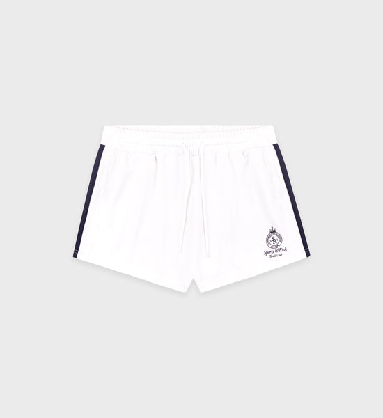 Crown Tennis Roller Short - White/Navy