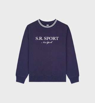 SR Sport Crewneck - Navy/White