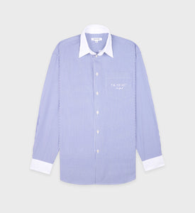 S.R. Sport Oversized Shirt - Blue Striped