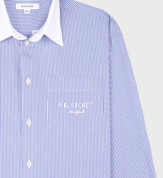 S.R. Sport Oversized Shirt - Blue Striped