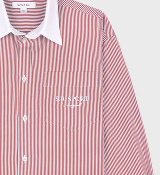 S.R. Sport Oversized Shirt - Red Striped