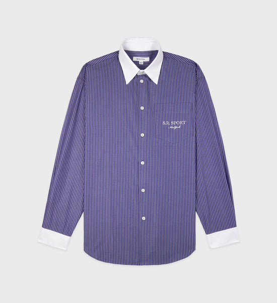 S.R. Sport Oversized Shirt - Navy/White