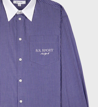 S.R. Sport Oversized Shirt - Navy/White