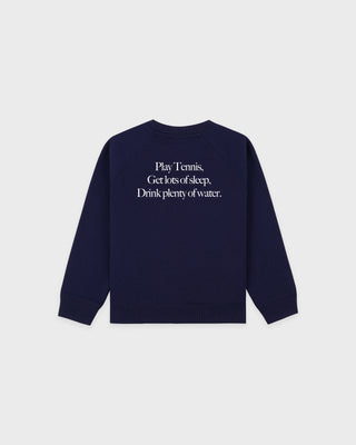 Play Tennis Kids Crewneck - Dark Navy