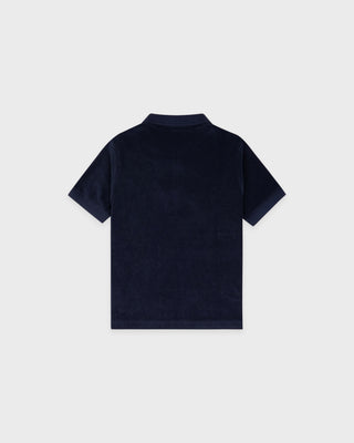 Signature Logo Kids Terry Polo - Dark Navy