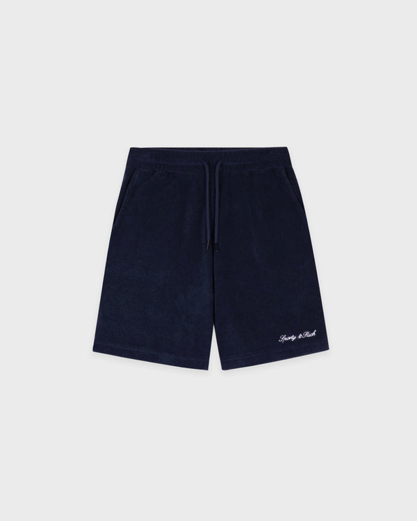 Signature Logo Kids Terry Short - Dark Navy