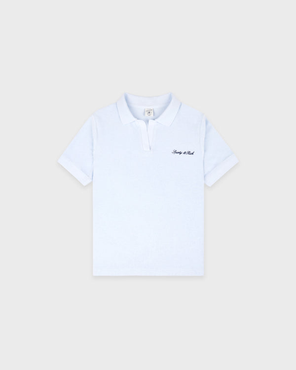 Signature Logo Kids Terry Polo - Ciel