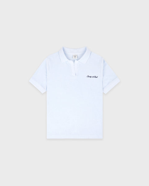 Signature Logo Kids Terry Polo - Ciel