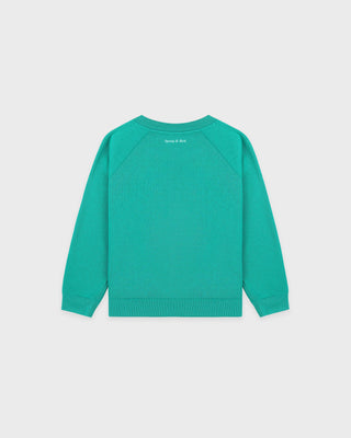 Be Nice Kids Crewneck - Amalfi Green/White