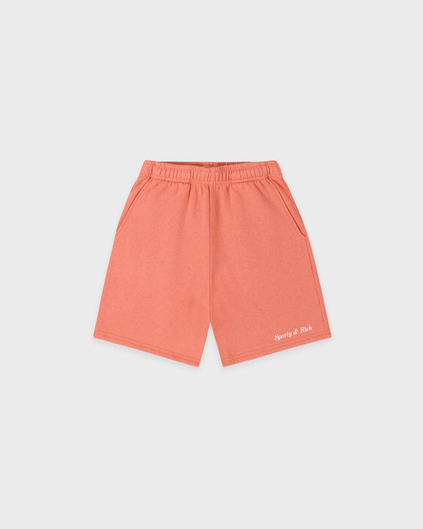 Classic Logo Kids Gym Short - Flamingo/White