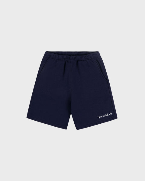 Serif Logo Kids Gym Short - Dark Navy