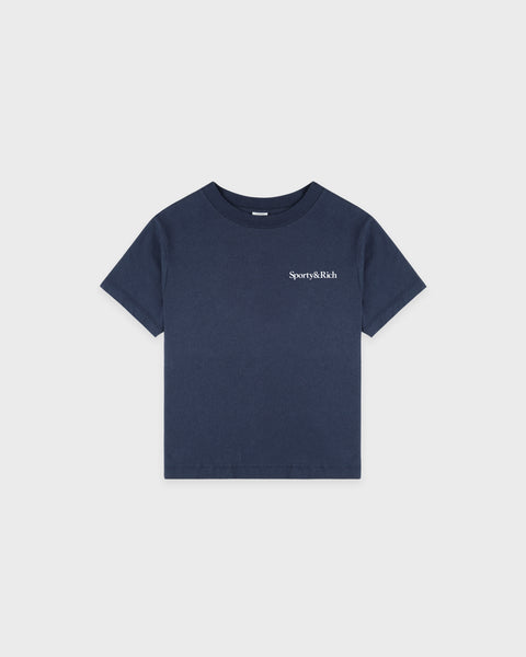 Drink More Water Kids T-Shirt - Light Navy/White