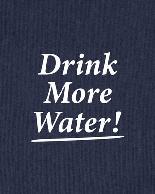 Drink More Water Kids T-Shirt - Light Navy/White