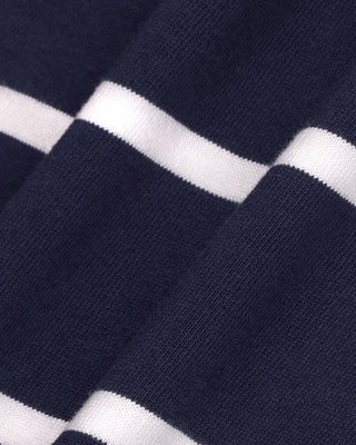 Serif Logo Kids Rugby Polo - Light Navy/White