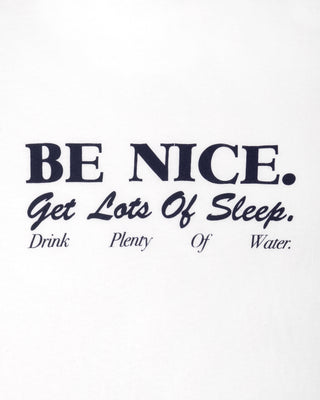 Be Nice Kids Ringer Tee - White/Light Navy/Light Navy